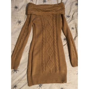 Off the shoulder knit sweater